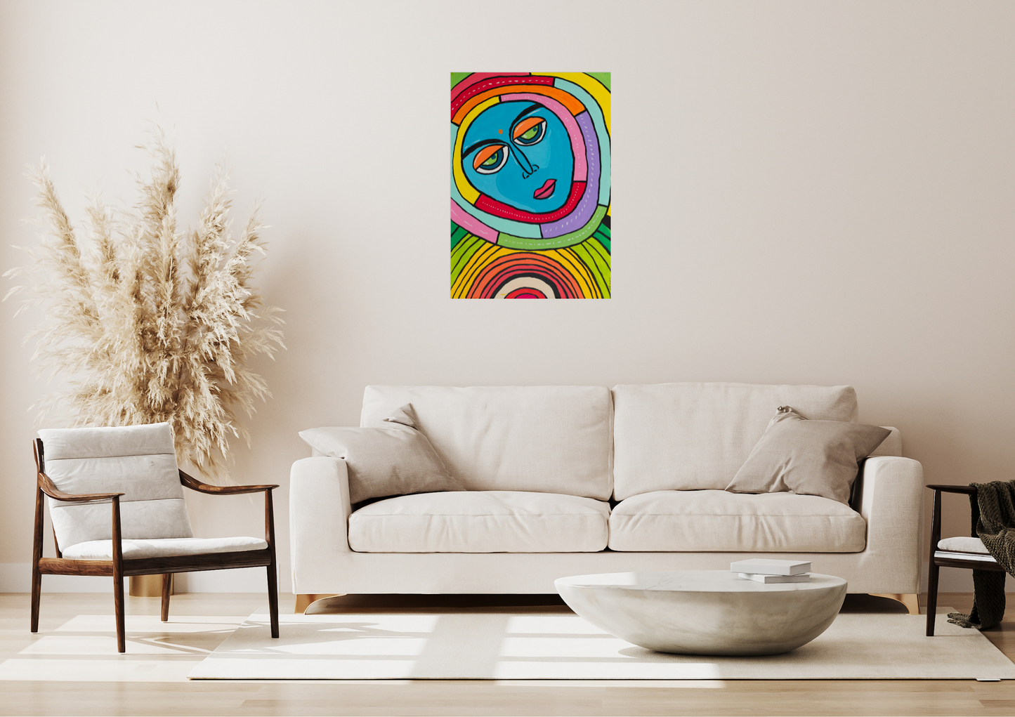 Large Canvas Art Painting "Indian Alien" (printed)