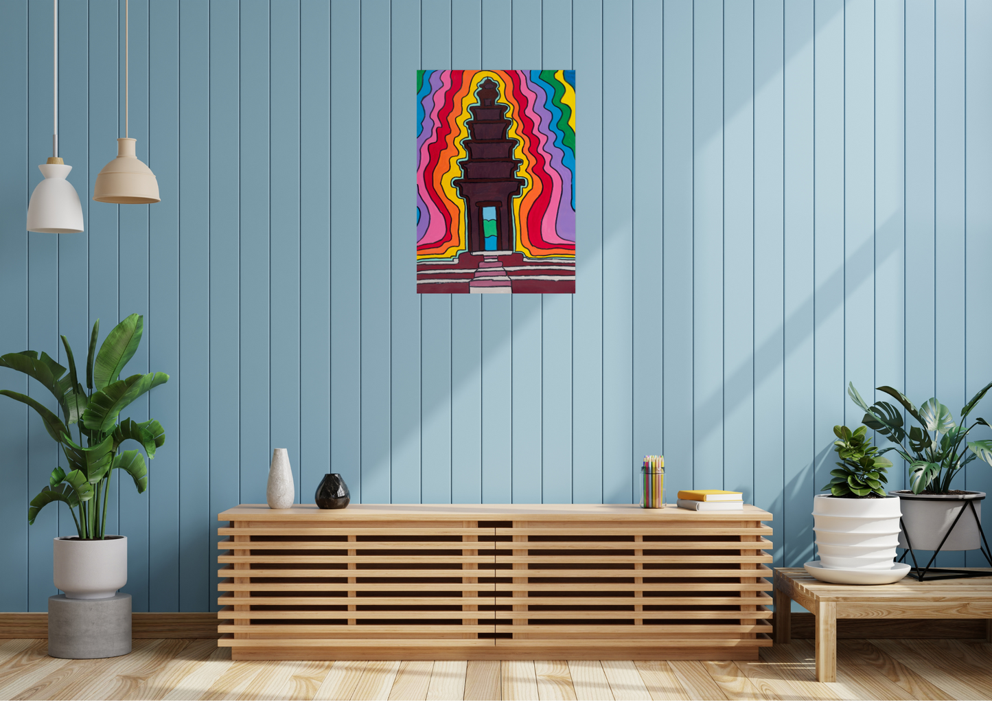 Large Canvas Art Painting "Monument" (printed)