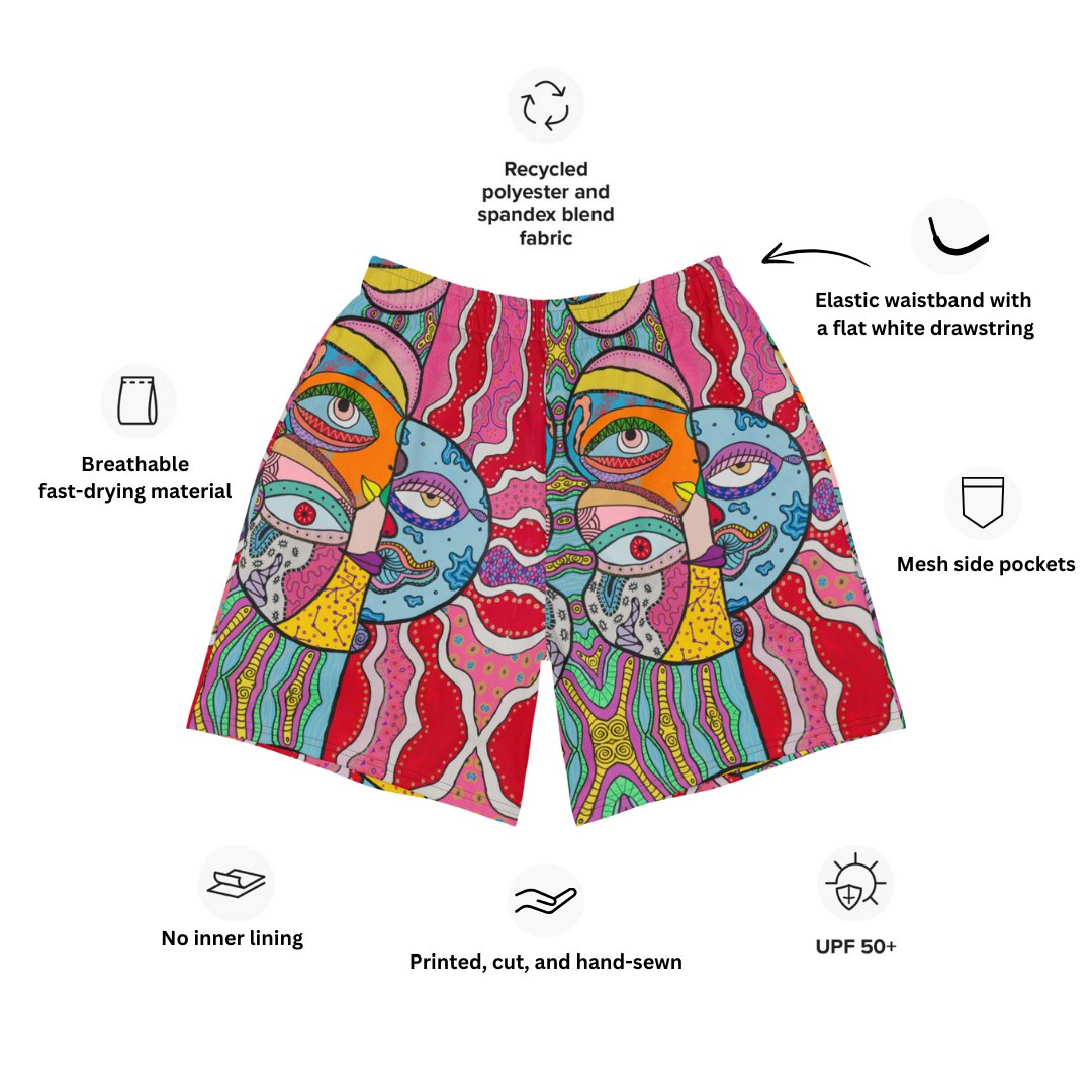 Unisex Swim Shorts 'Mooning' Recycled fabric