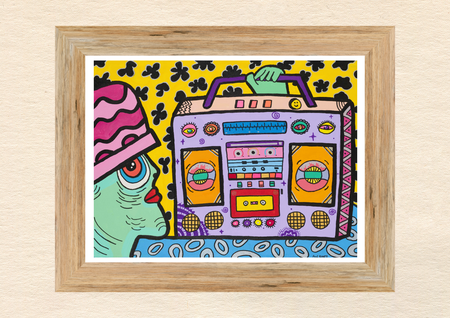 Poster Art Print "Boom Box Alien"