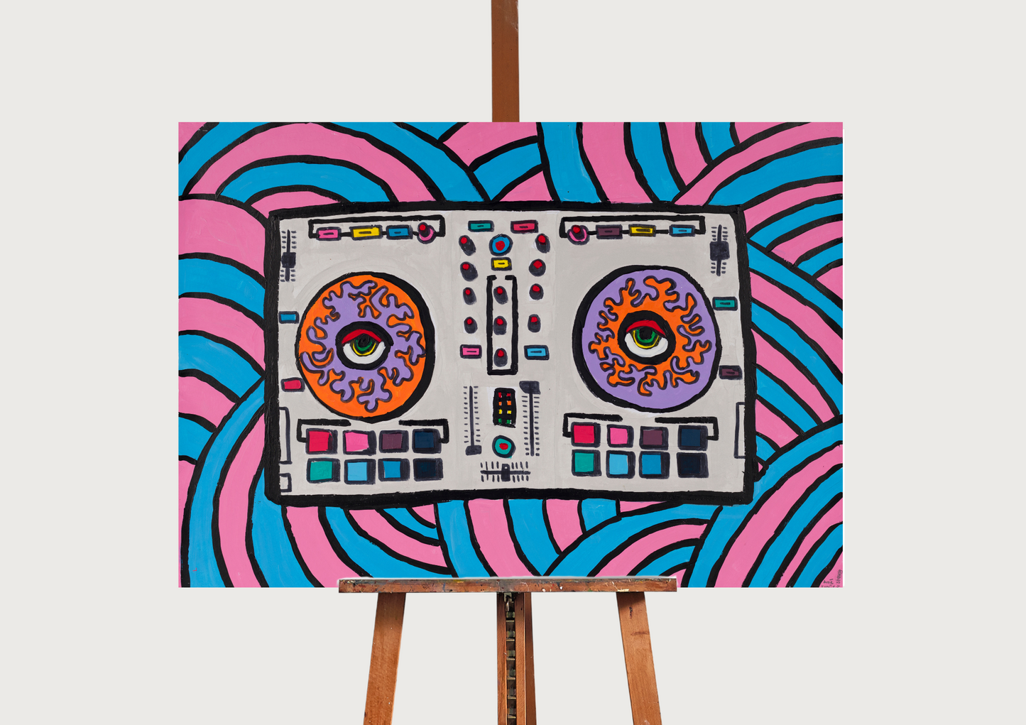 Large Canvas Art Painting "DJ Kunty" (printed)