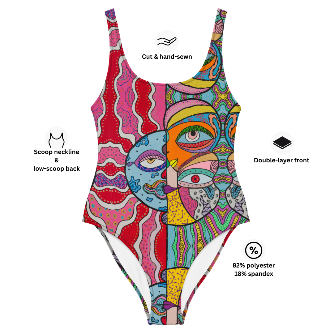 One-piece Swimsuit 'Mooning'