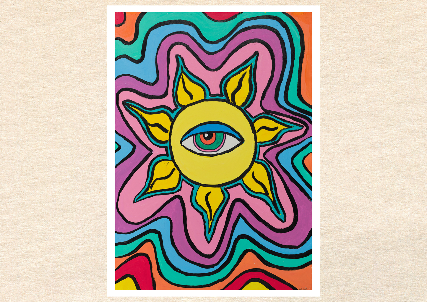 Poster Art Print "Trippy Sun"