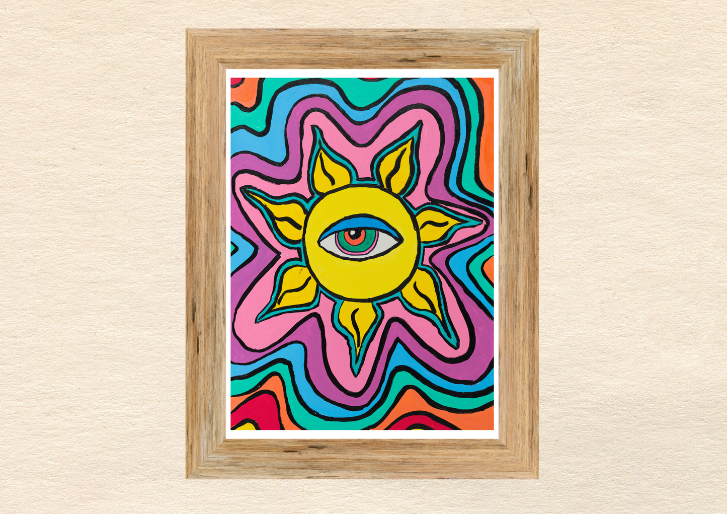 Poster Art Print "Trippy Sun"