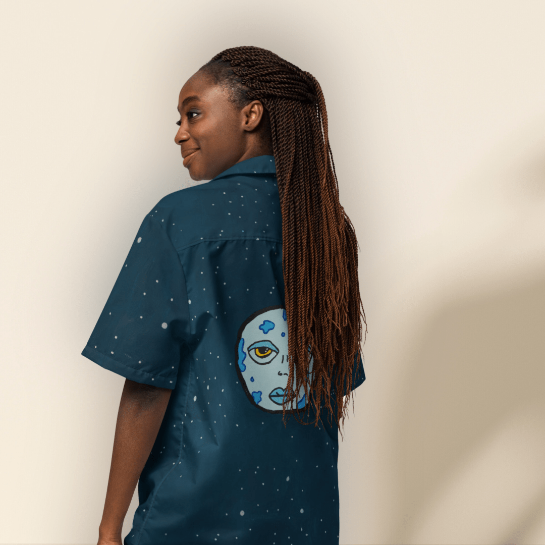 Unisex Oversized Shirt 'Universe' Recycled Fabric