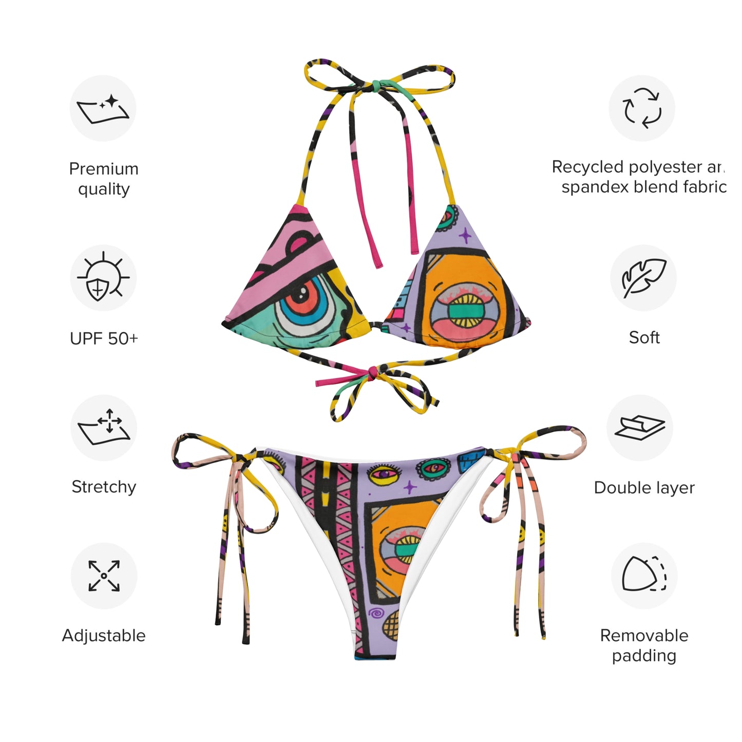 Bikini 'Alien' Recycled Fabric