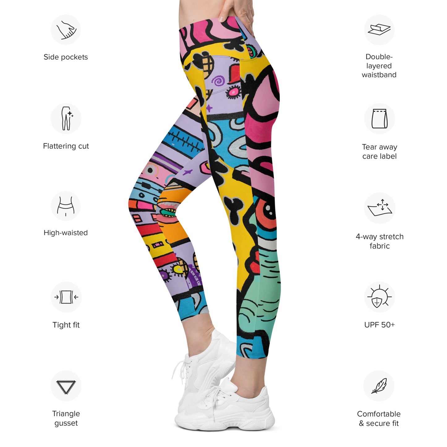 Leggings 'Alien' Recycled Fabric