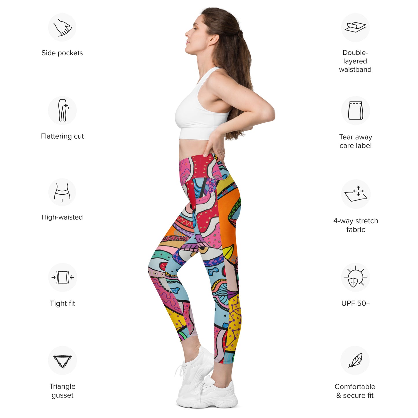 Leggings 'Mooning' Recycled Fabric