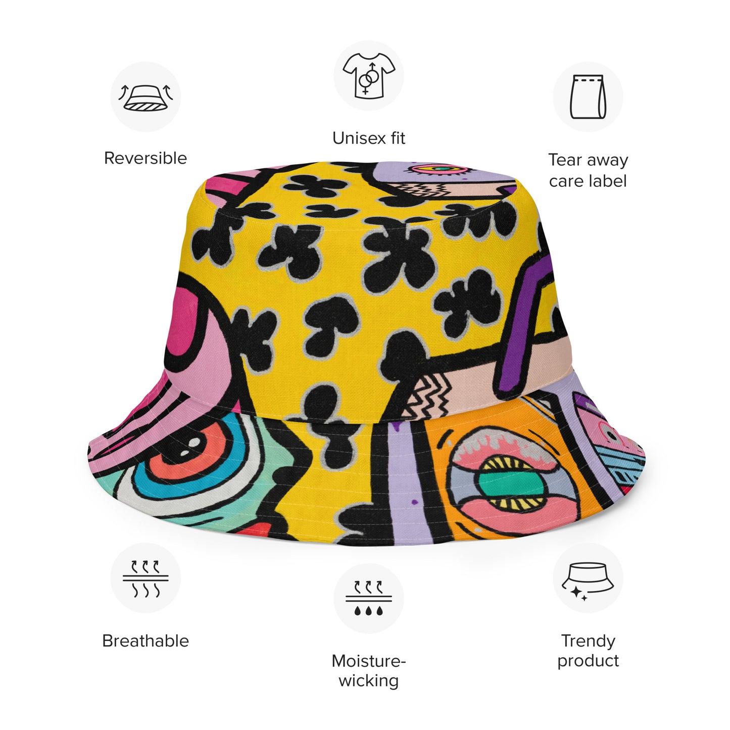 Reversible Bucket Hat 'Alien x Hanuman'