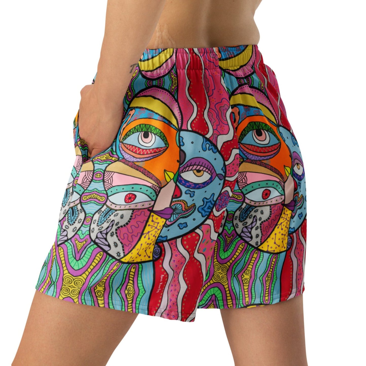 Unisex Swim Shorts 'Mooning' Recycled fabric